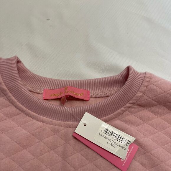 NWT Simply Southern Sunkissed Pink Sequin Crewneck Sweater Pullover Size Large - Picture 4 of 9